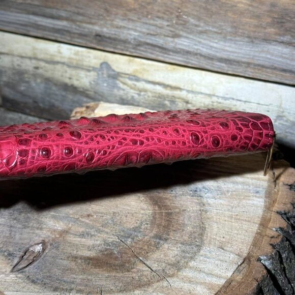 NWOT LiRenNiao Red Faux Croc Bag‎ with Matching Wallet - Picture 6 of 8